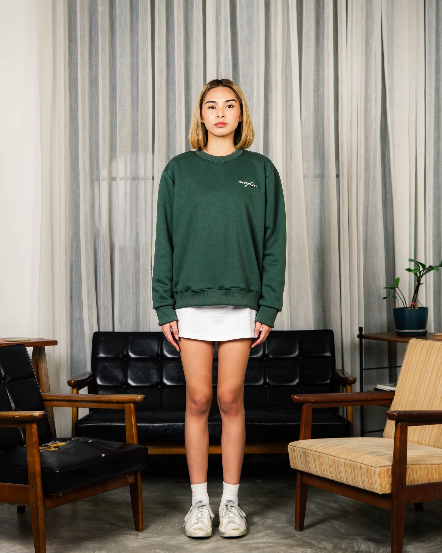 mozy&co. "Still Weather" Pullover in Evergreen