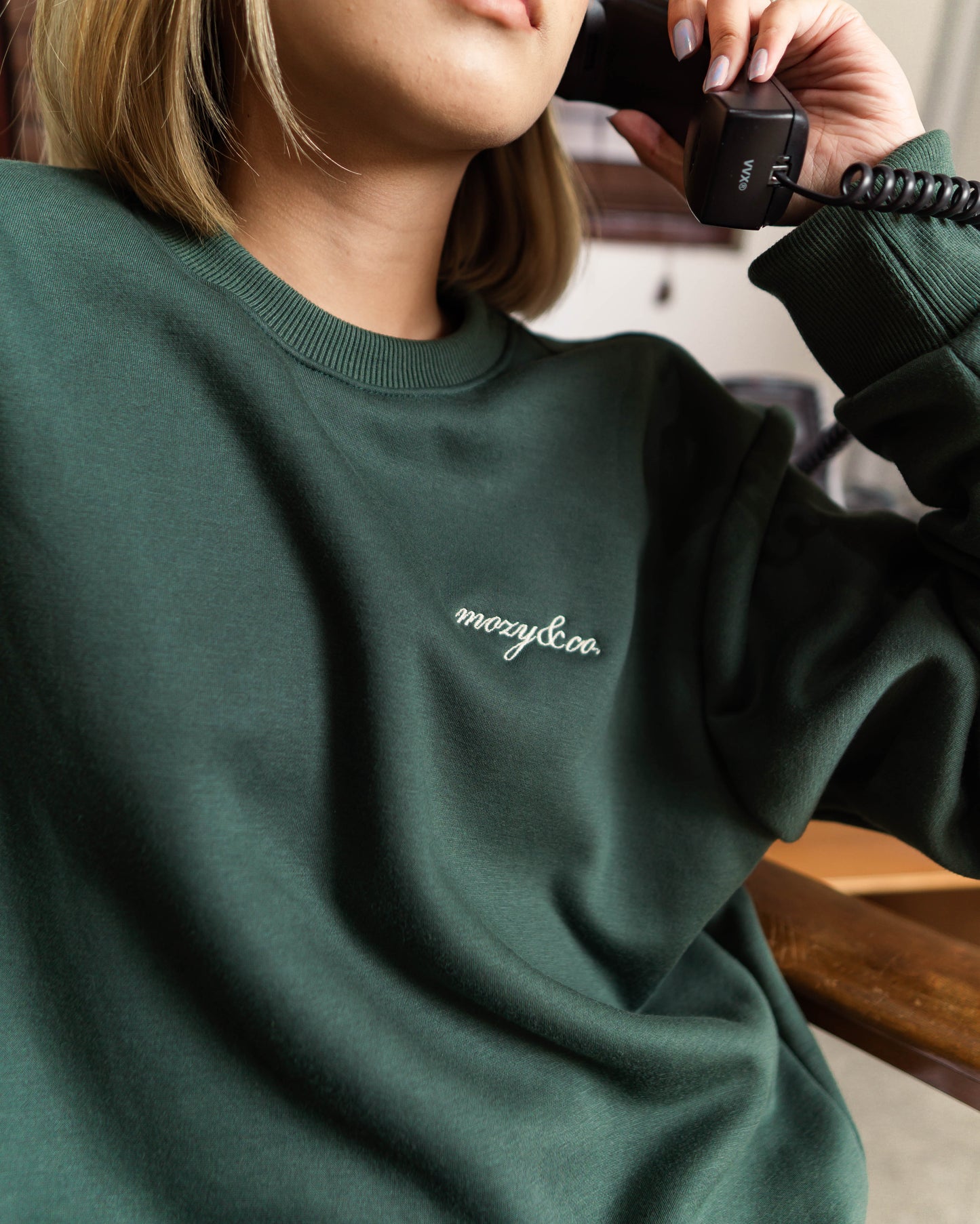 mozy&co. "Still Weather" Pullover in Evergreen