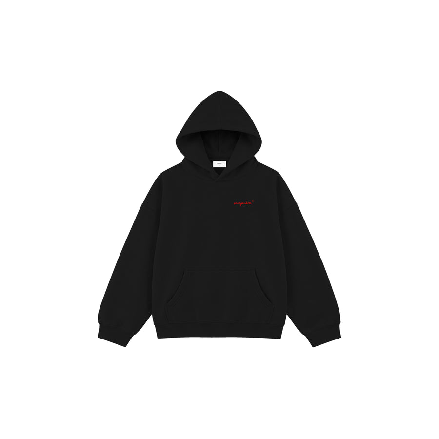 Three-Duck Hoodie in Jet Black