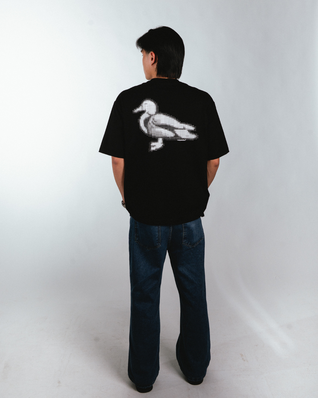 Dotwork Tee in Jet Black