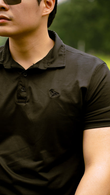 mozy&co. "Fairway" Polo Shirt in Jet Black
