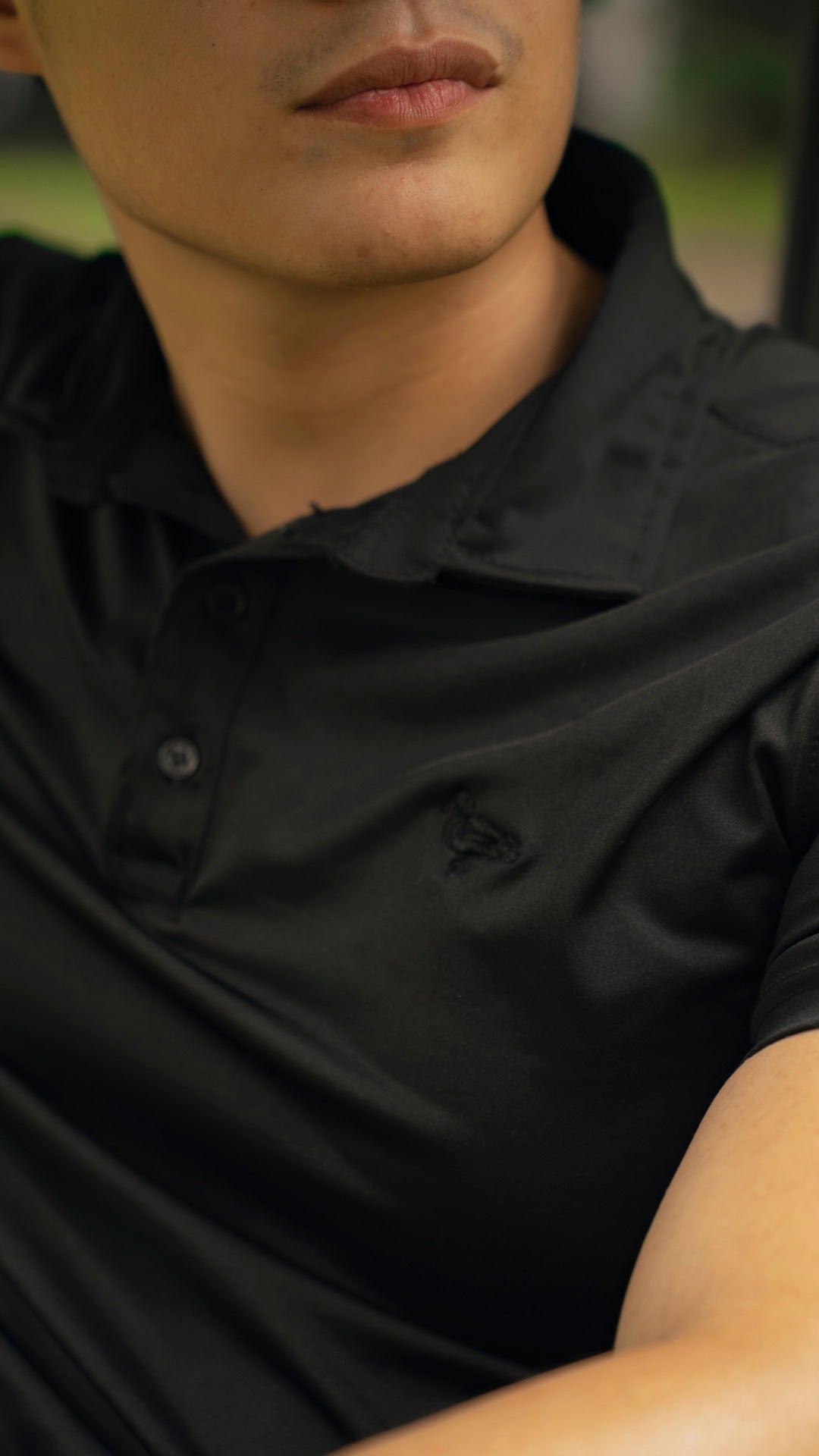 mozy&co. "Fairway" Polo Shirt in Jet Black