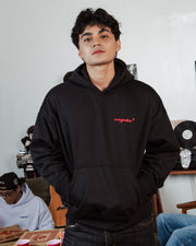 Three-Duck Hoodie in Jet Black