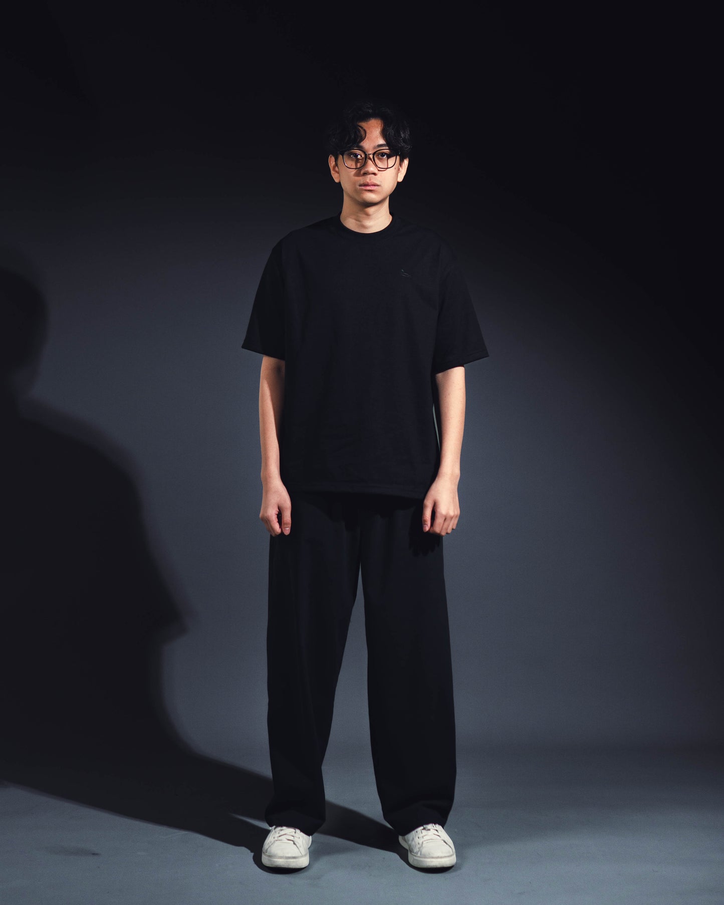 mozy&co. "Threads" Tee in Black with Black Thread