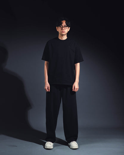 mozy&co. "Threads" Tee in Black with Black Thread