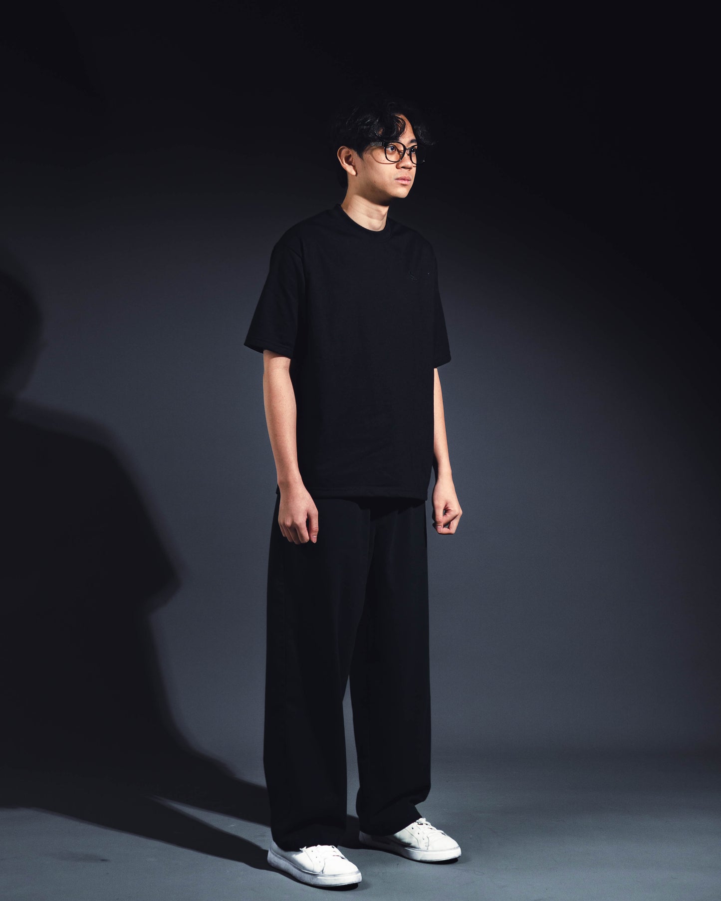 mozy&co. "Threads" Tee in Black with Black Thread