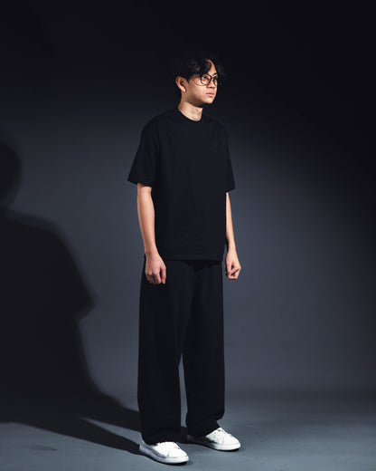 mozy&co. "Threads" Tee in Black with Black Thread