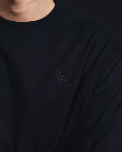 mozy&co. "Threads" Tee in Black with Black Thread