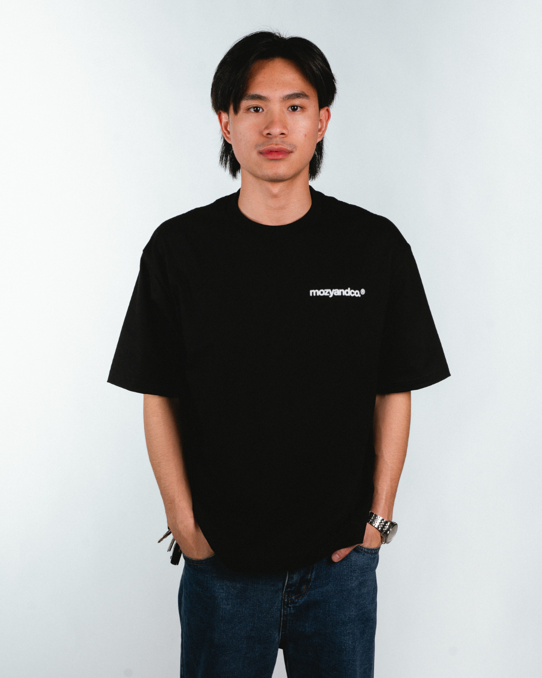 Dotwork Tee in Jet Black