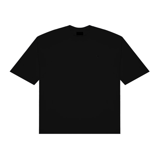 mozy&co. "Threads" Tee in Black with Black Thread