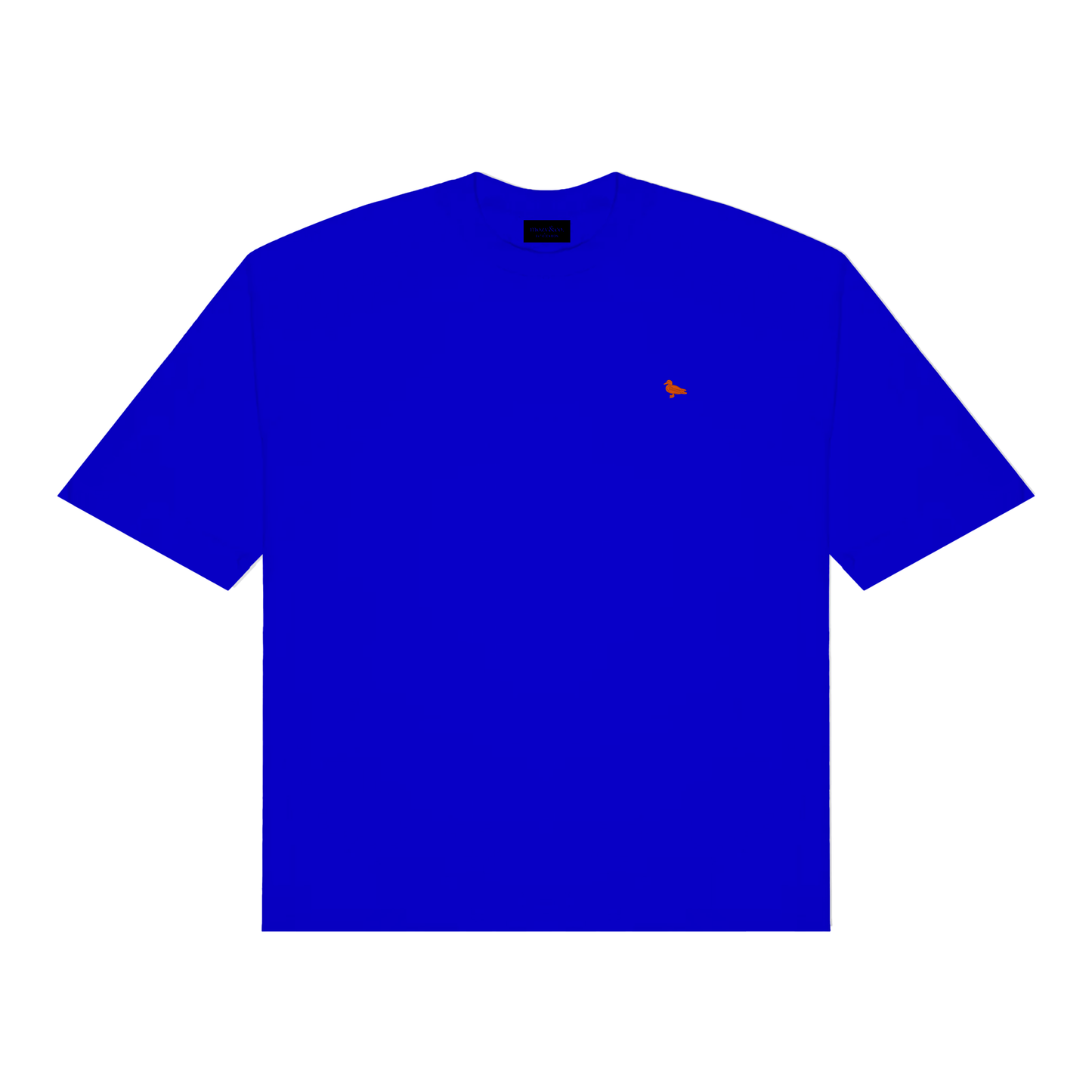 mozy&co. "Threads" Tee in Blue with Orange Thread