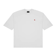 mozy&co. "Threads" Tee in White with Red Thread