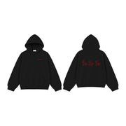 Three-Duck Hoodie in Jet Black